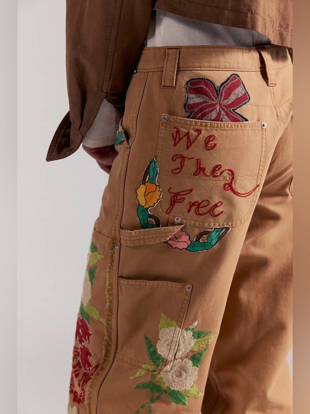 Free People We The Free Bright Time Embroidered Craft Pants - Picture 6 of 13